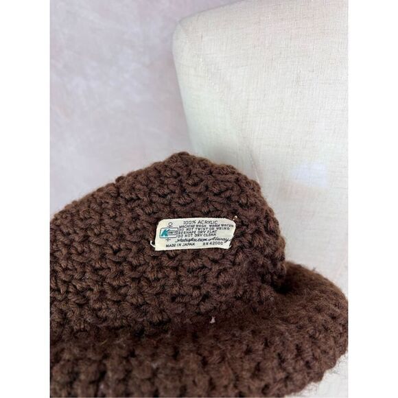 Vintage 1960s Mod Knitted Beanie Hat Toboggan - Picture 6 of 6
